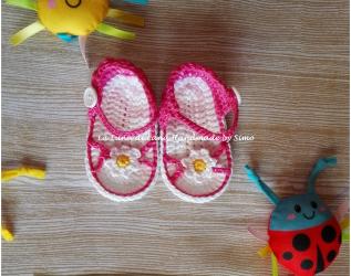  Sandali a uncinetto estivi per bimba neonata