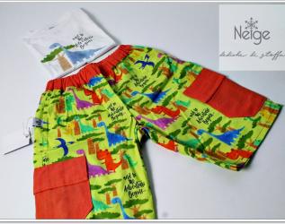Maglietta + Pantaloni con Tascone PRONTA CONSEGNA Dinosauri