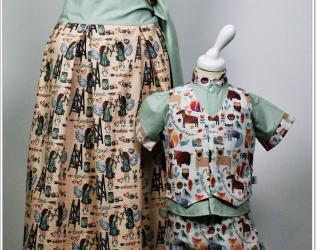 Completo Camicia, Gilet e Pantaloni li in PRONTA CONSEGNA Animali del Bosco