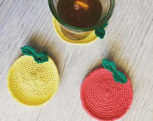 Sottobicchieri a forma di mela 