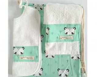 Set asilo Panda verde acqua