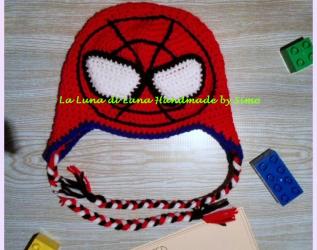 Cappello uncinetto Spiderman Uomo Ragno per  bambino