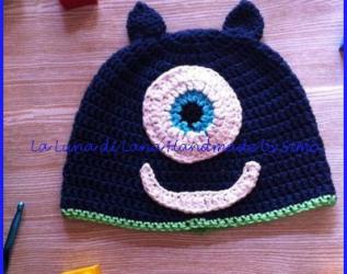 Cappello uncinetto per bambino a forma di Mostriciattolo