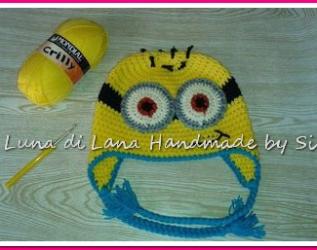 cappello uncinetto per bambini a forma di Minions