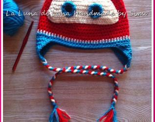  Cappellino ad uncinetto per bambino ispirato a Saetta Mc Queen Cars