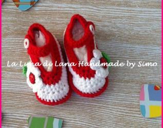 Scarpine a uncinetto per bimba neonata