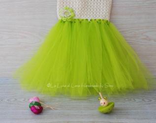 Abito uncinetto e tulle per bimba abito tutù
