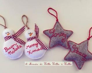 decorazione stelle o pupazzo di neve