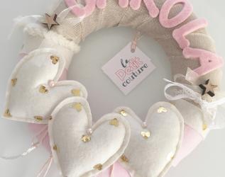 Fiocco nascita tre cuori