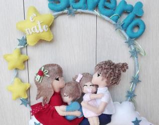 Ghirlanda nascita con lucine a led
