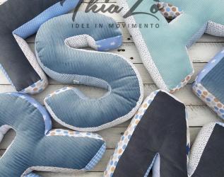 CUSCINO ALFABETO AZZURRO