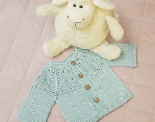 Golfino celeste coprifasce lana