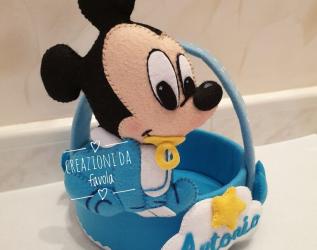 Portaconfetti nascita topolino