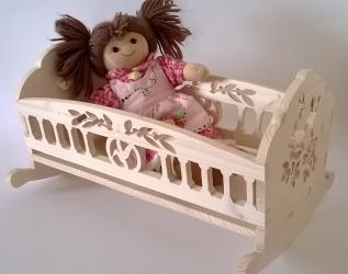Culla per bambole My Doll in legno massello di abete