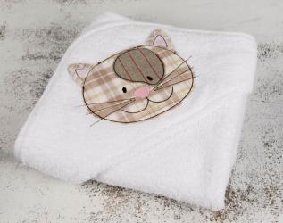 Accappatoio gatto baby con cappuccio a triangolo