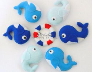 1 set (5 pz) Bomboniere Balena, Bomboniere Compleanno