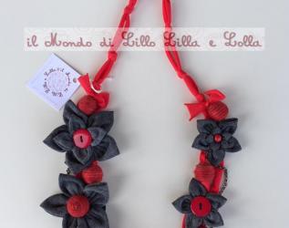 collana fiori neri