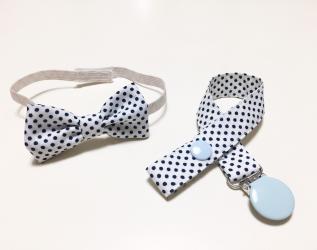 SET PAPILLON E PORTACIUCCIO a pois in coordinato