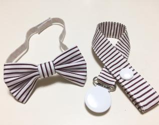 SET PAPILLON E PORTACIUCCIO a righe in coordinato
