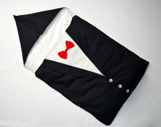 Sacco nanna elegante con papillon rosso