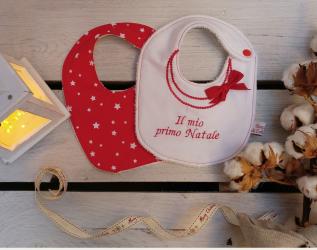 Bavaglini il mio primo natale bimba