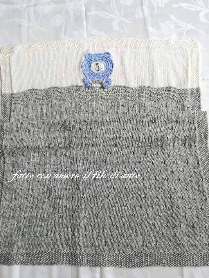 Copertina neonato in lana merino