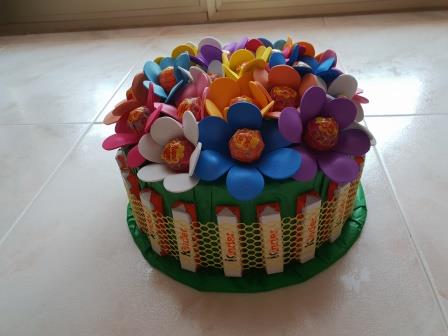 Torta Di Fiori Chupachups E Barrette Kinder