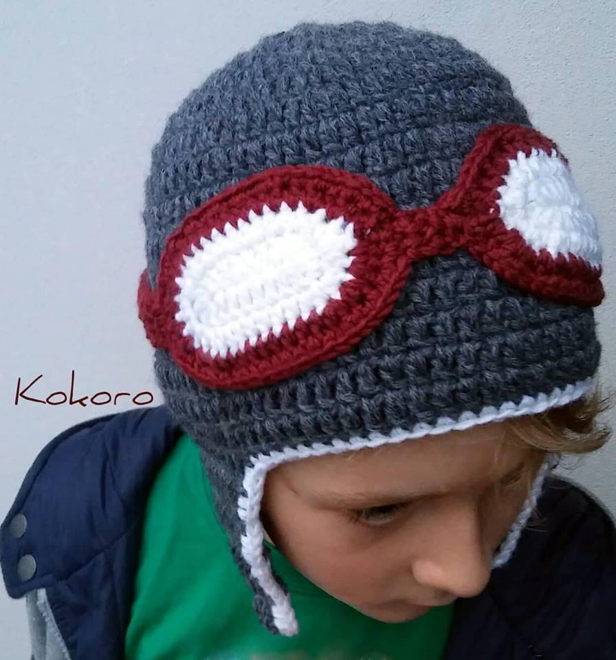 Cappello da bambino in lana con paraorecchie, modello da Aviatore