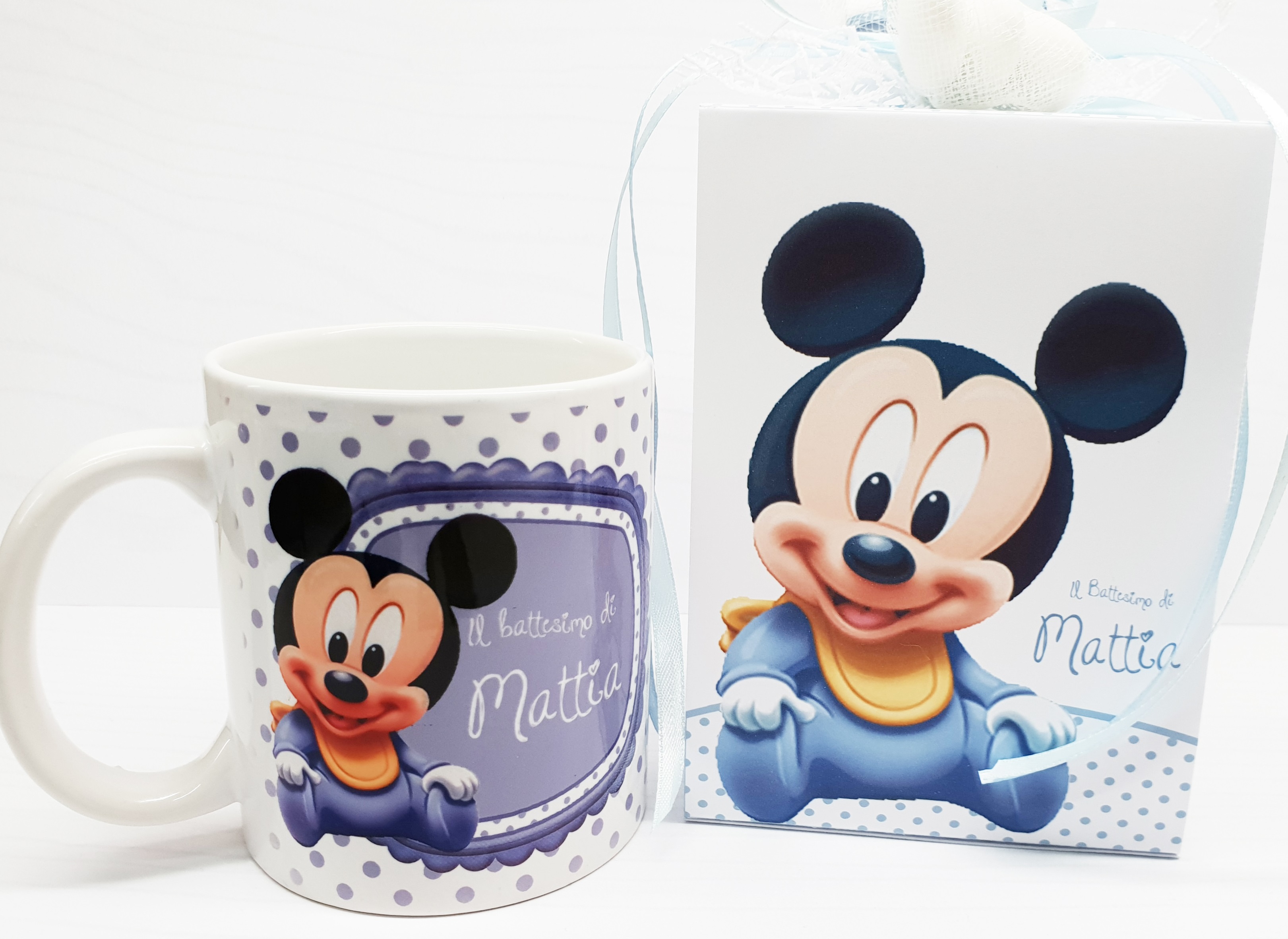 Tazza Mug 11 oz Sarai Il Mio Padrino Personalizzata con Nome Bambino o Padrino di Battesimo Topolino Baby!