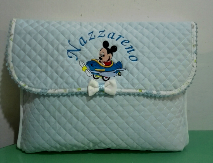 Busta/sacca porta cambio bimbo personalizzata con topolino