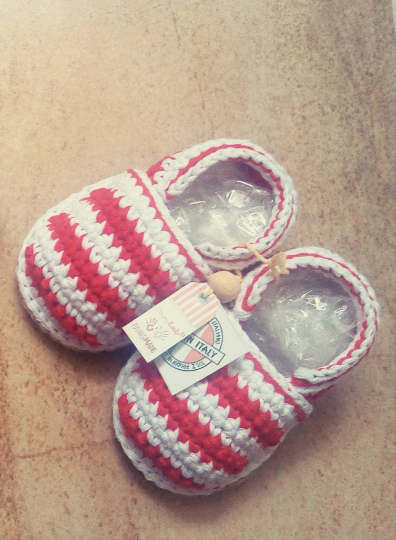 Baby espadrillas a uncinetto, scarpine a uncinetto neonati, baby shower gift