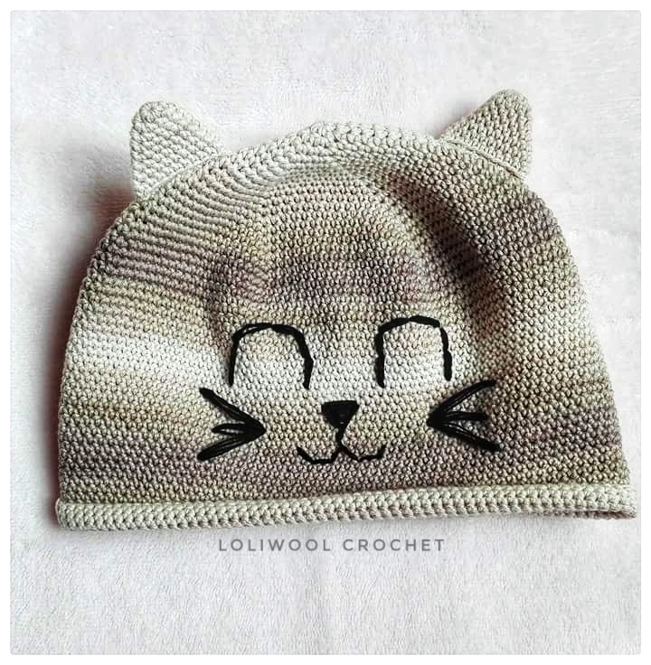 Cappello Gatto all'uncinetto