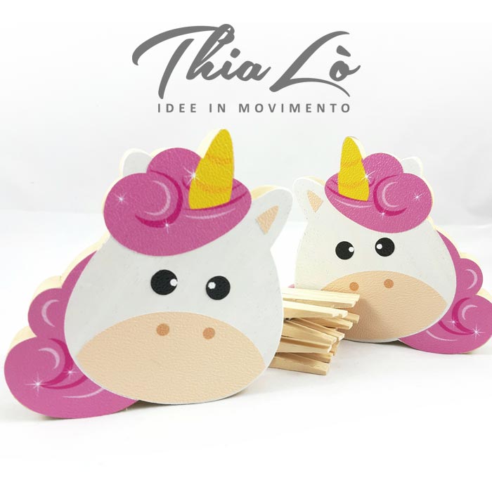 PORTAFOTO IN LEGNO UNICORNI