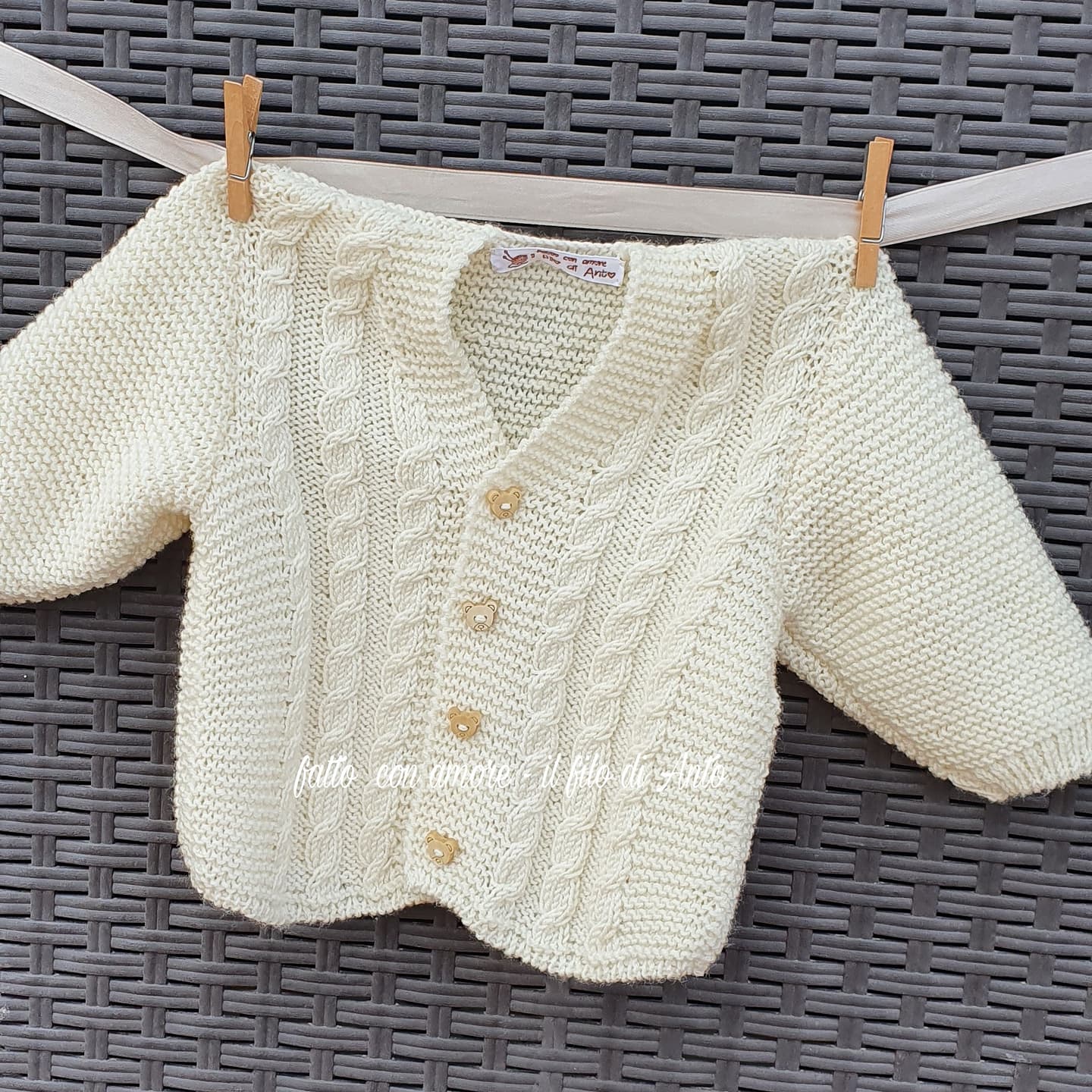 Maglia bambino coprifasce con trecce
