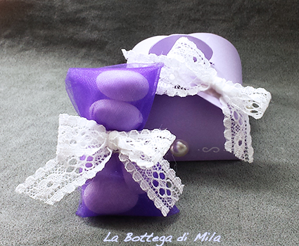 KEYYOOMY Sacchetti Di Carta Colorati Per Feste – Viola – 50 Pezzi – 8,9 X 6,1 X 18 Cm – Per Regali, Bomboniere, Matrimoni - 2