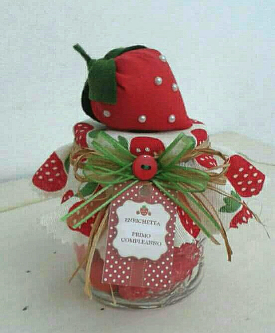 Barattoli con calamita fragolina