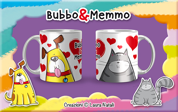 Tazza Bubbo & Memmo Love Cuori Rossi