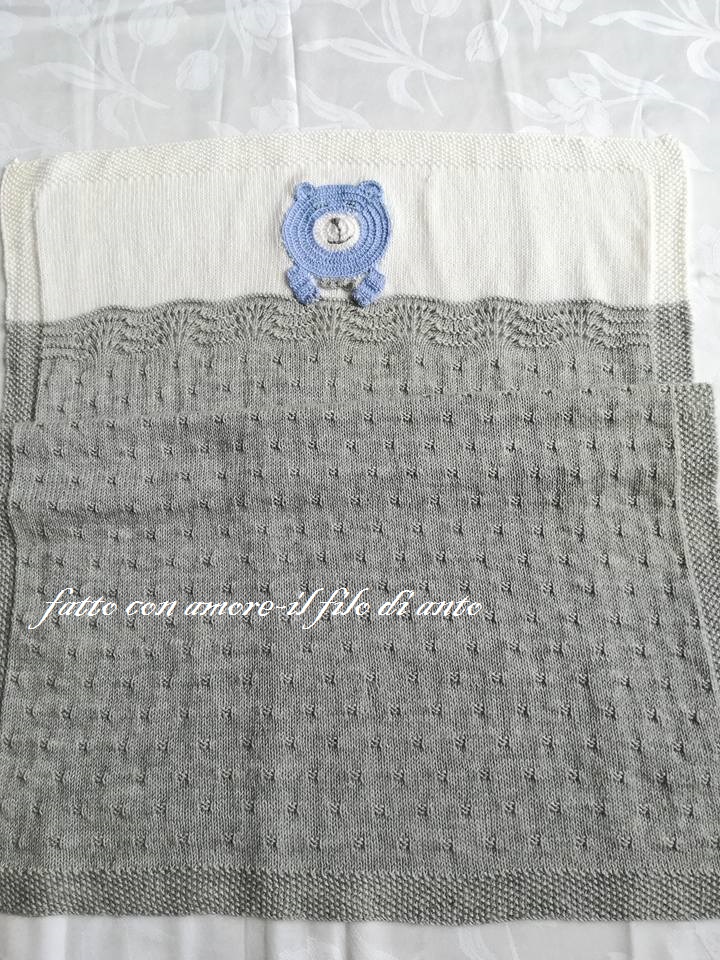 Copertina culla in pura lana merinos 100% /corredino neonato