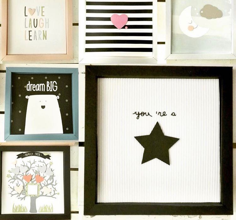 Cornici di carta, illustrazioni home decor