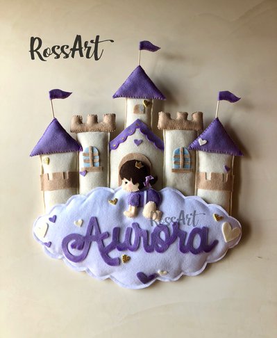 Fiocco nascita Castello delle principesse con bimba