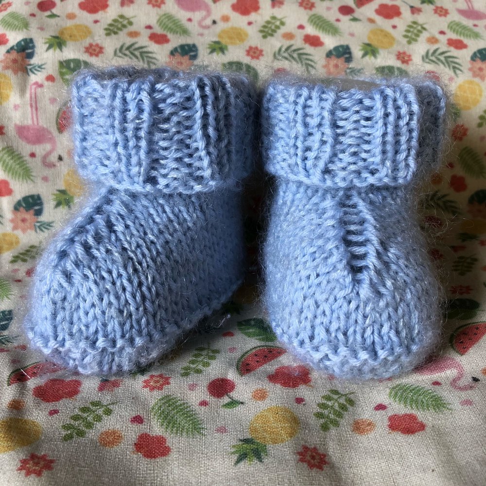 Calzine-scarpine in fibra di latte, merino, mohair