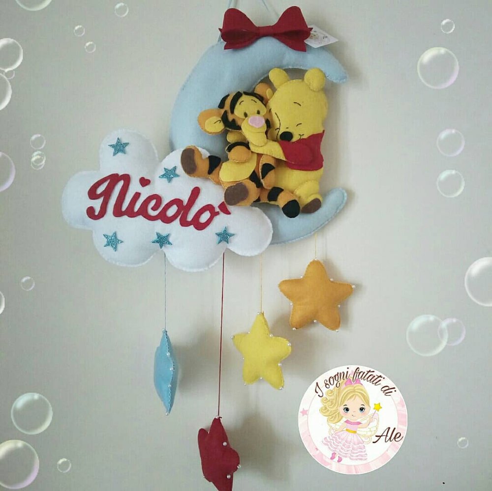 Fiocco nascita Winnie the pooh