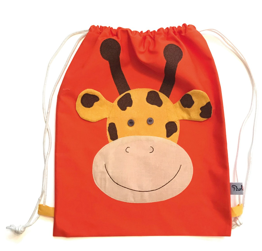 Sacchetto-zaino. La giraffa