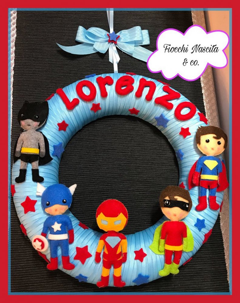 Fiocco nascita super eroi