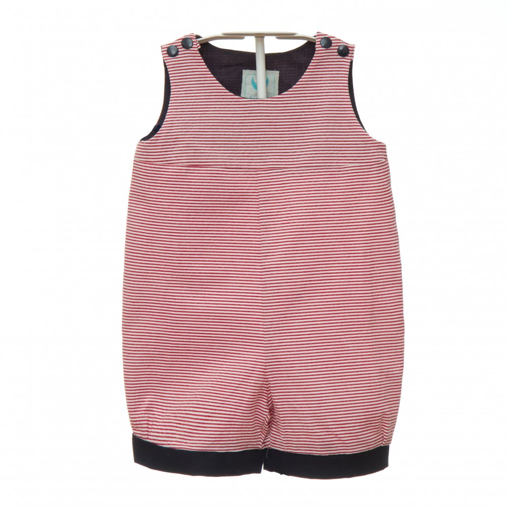 Salopette Pagliaccetto Baby Beb Lino e Cotone- SAILOR rossa