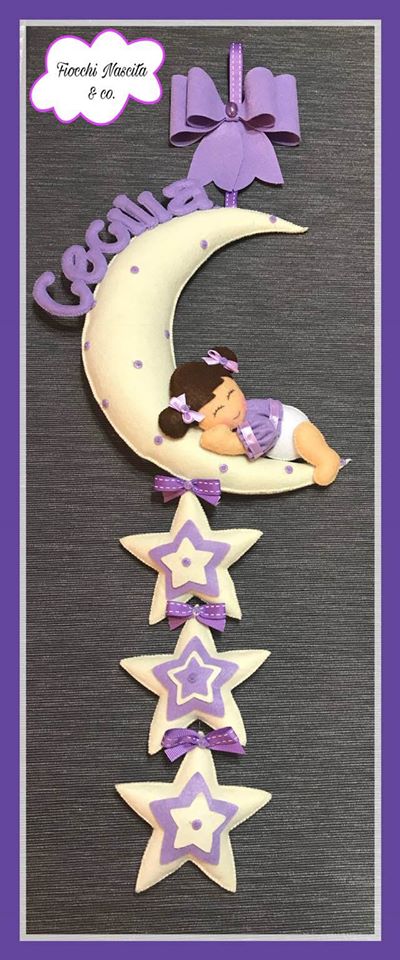 Fiocco nascita bambina sulla luna