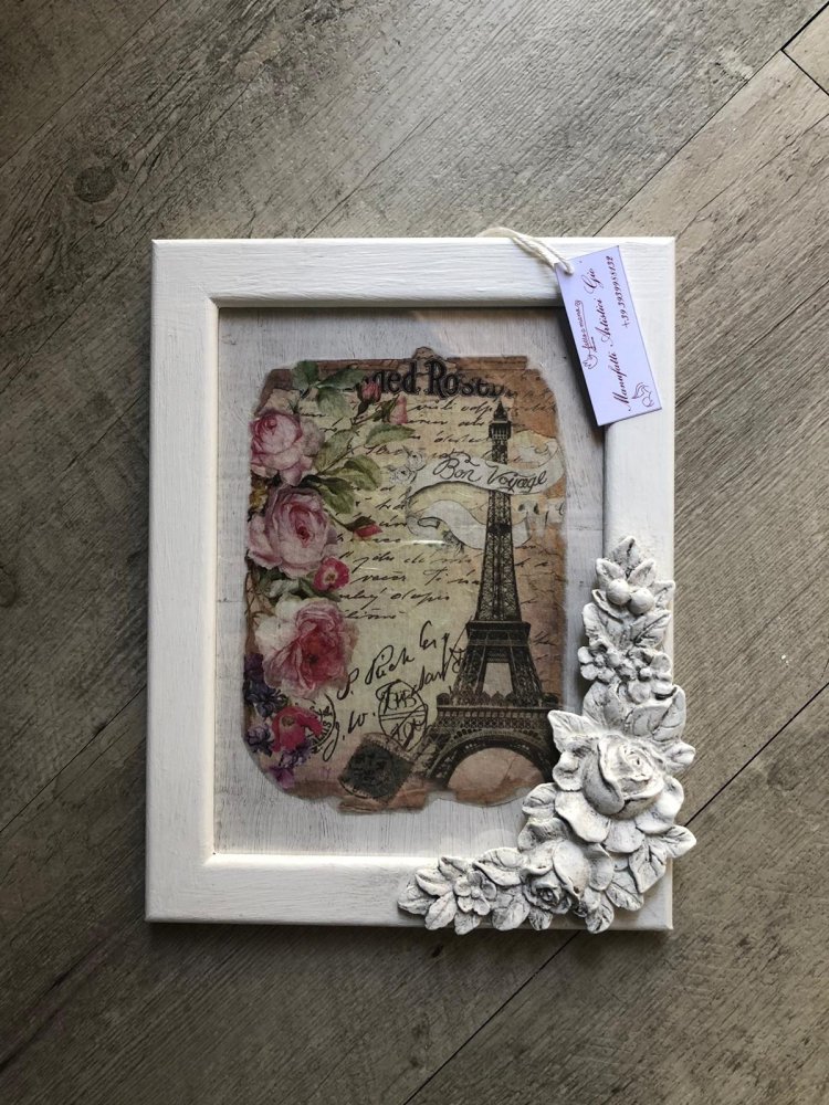 Portafoto con decorazioni fatte a mano