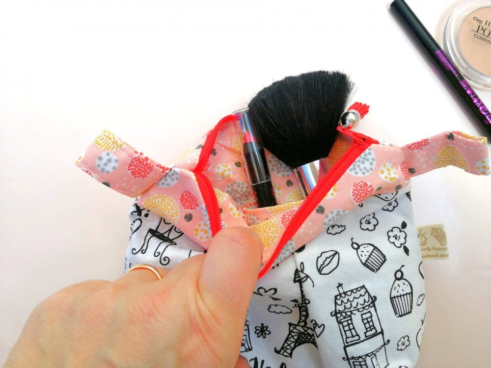 Pochette, pochette stoffa, portatrucchi, portachiavi, pochette piccola, pochette donna, regalo donna