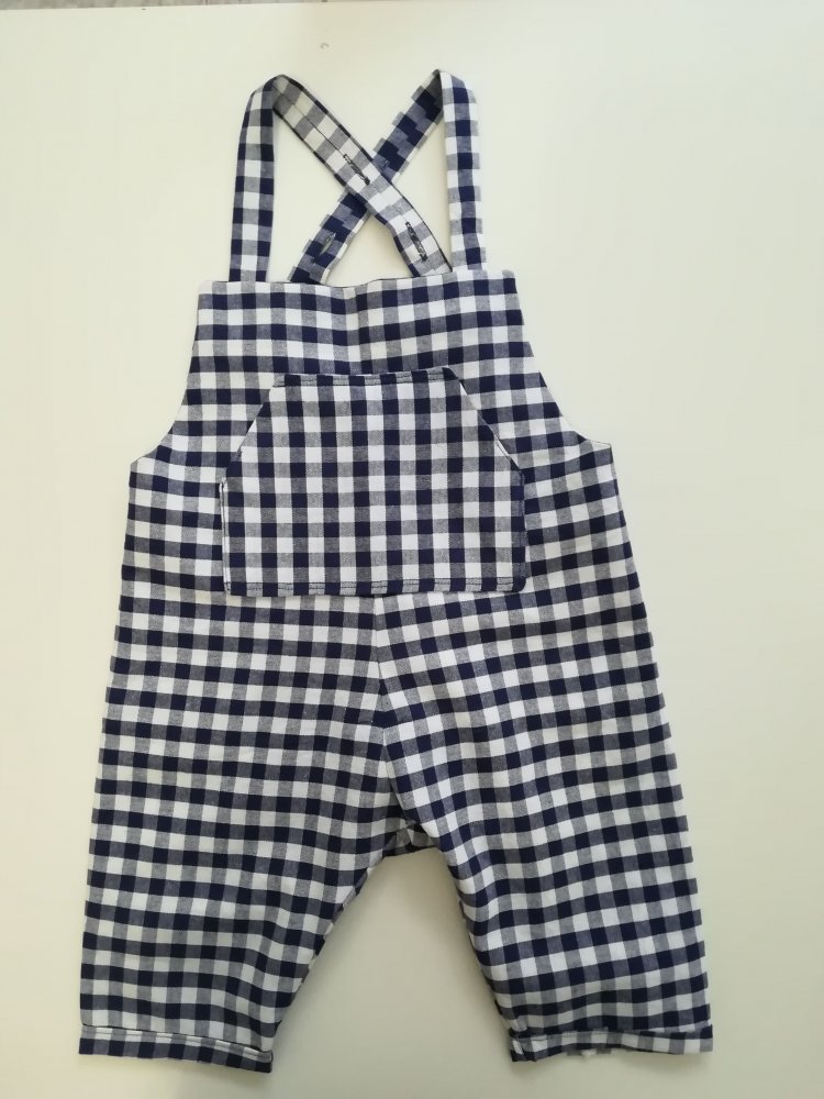 Salopette baby (unisex) in cotone. 9m-6y