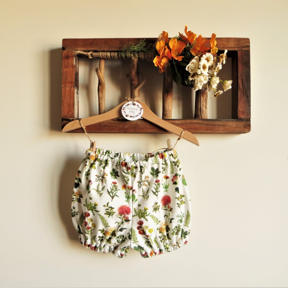 Pantaloncini fantasia bimbo/bimba in cotone organico 12/18 mesi